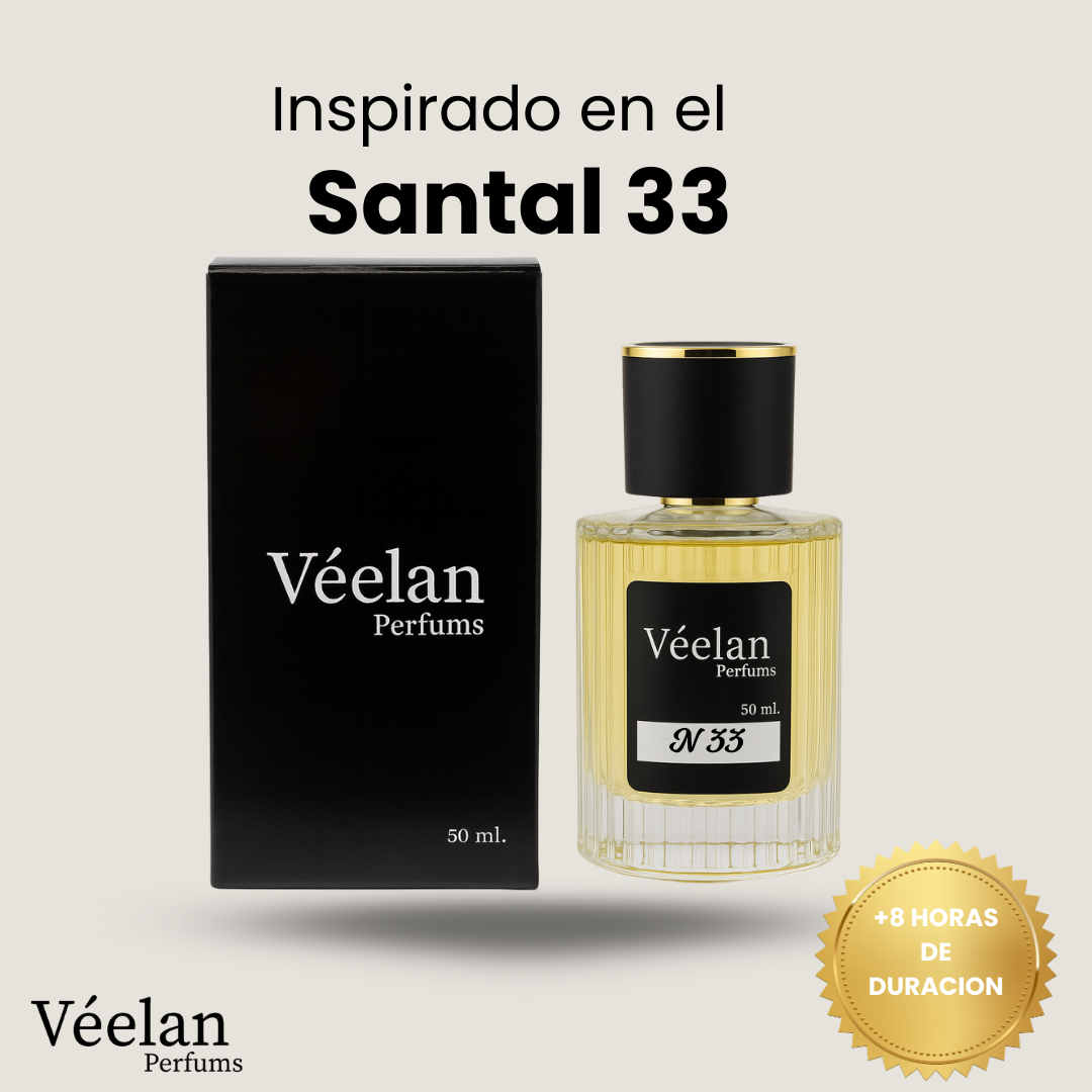 Véelan N 33 ( Inspirado en el Santal 33)